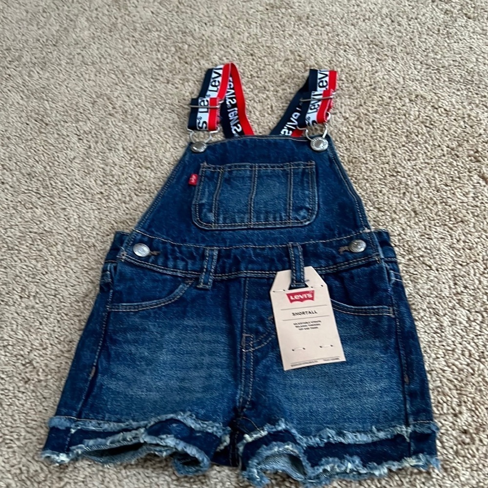 New! Levi’s Kids 2T denim shortall /romper.